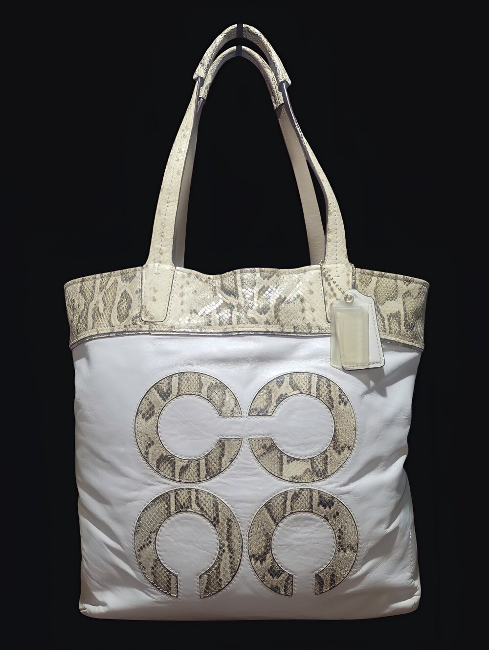 Coach Audrey Python Embossed Slim Tote 2011 Style 17043